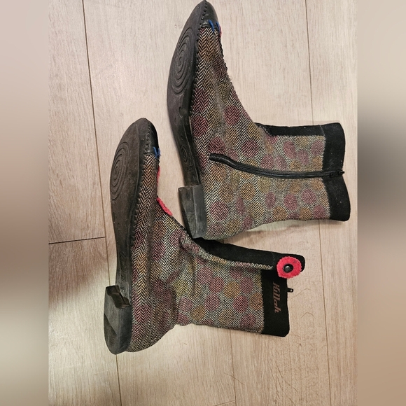 Killah Boots Shoes Womens Size 11 Floral Stitching Unique Floral Zipper Boho - Picture 5 of 5